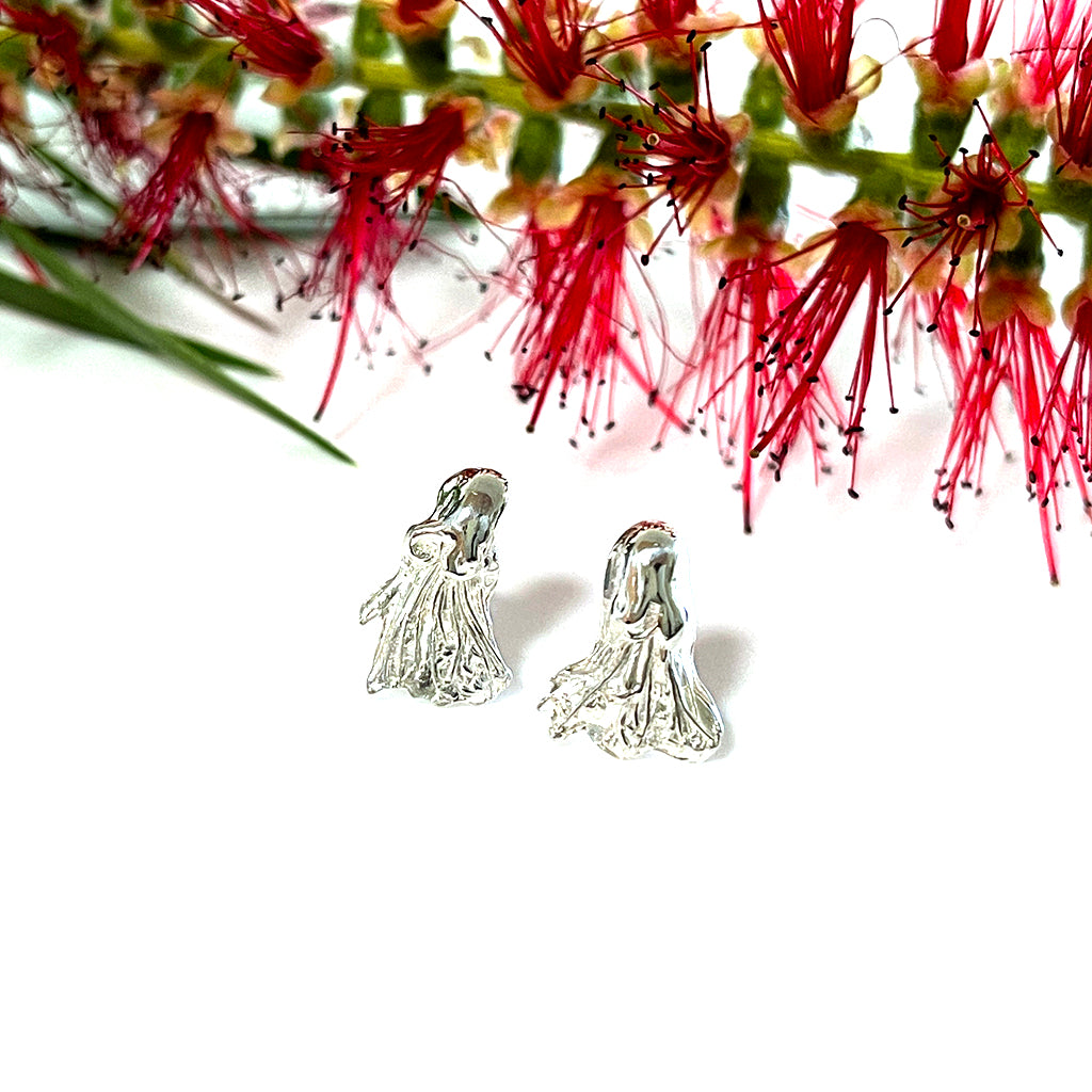 Acacia silver stud earrings. Coastalstyle Australia