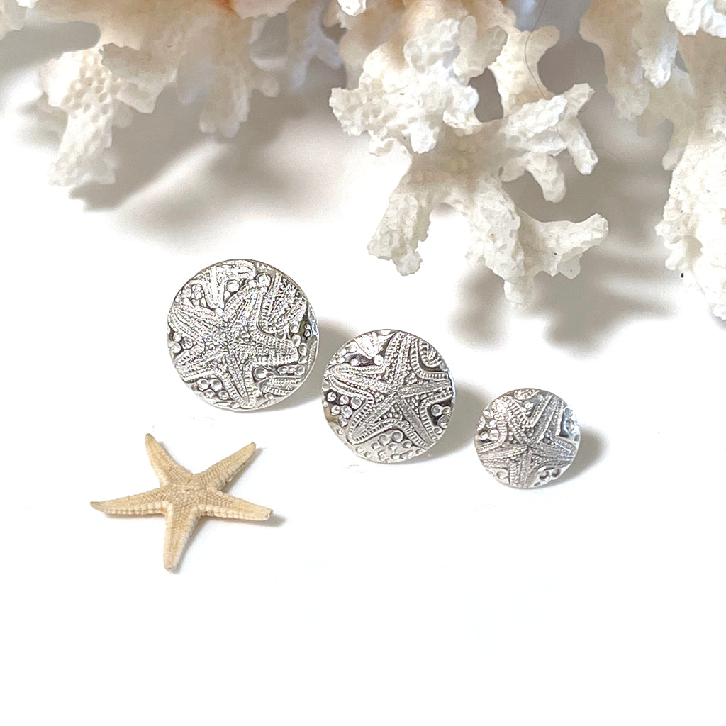 Sea Star Stud Earrings – Pure silver coastal elegance in  sizes