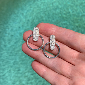 Organic Reef inspired Pure Silver Earrings in hand
