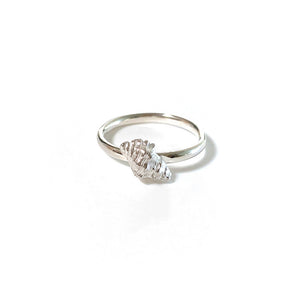 Silver Conch Shell Stacking Ring single